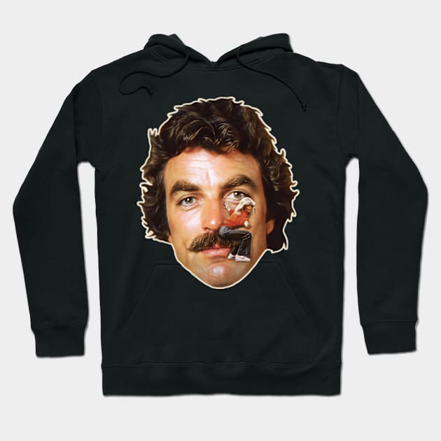 Tom Selleck Mustache Ride Hoodie by Lonacrumton